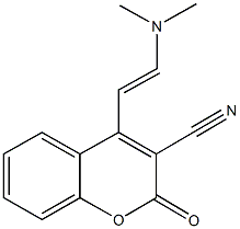 4-[2-(dimethylamino)vinyl]-2-oxo-2H-chromene-3-carbonitrile Struktur