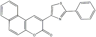 2-(2-phenyl-1,3-thiazol-4-yl)-3H-benzo[f]chromen-3-one Struktur