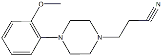 3-[4-(2-methoxyphenyl)-1-piperazinyl]propanenitrile 化学構造式