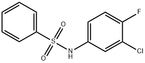 N-(3-chloro-4-fluorophenyl)benzenesulfonamide 化学構造式