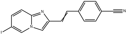 4-[2-(6-iodoimidazo[1,2-a]pyridin-2-yl)vinyl]benzonitrile 结构式