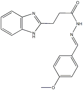 3-(1H-benzimidazol-2-yl)-N'-(4-methoxybenzylidene)propanohydrazide Structure