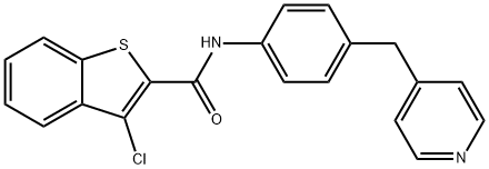 3-chloro-N-[4-(4-pyridinylmethyl)phenyl]-1-benzothiophene-2-carboxamide,216880-59-0,结构式