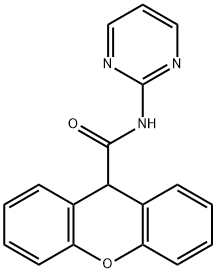 N-(2-pyrimidinyl)-9H-xanthene-9-carboxamide Structure