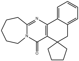 6,9,10,11,12,13-hexahydrospiro[azepino[2,1-b]benzo[h]quinazoline-6,1'-cyclopentane]-7(5H)-one 结构式