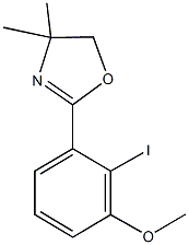 2-(2-iodo-3-methoxyphenyl)-4,4-dimethyl-4,5-dihydro-1,3-oxazole Struktur