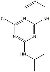 N~2~-allyl-6-chloro-N~4~-isopropyl-1,3,5-triazine-2,4-diamine Struktur
