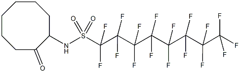 1,1,2,2,3,3,4,4,5,5,6,6,7,7,8,8,8-heptadecafluoro-N-(2-oxocyclooctyl)-1-octanesulfonamide Struktur