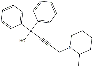 4-(2-methyl-1-piperidinyl)-1,1-diphenyl-2-butyn-1-ol Structure