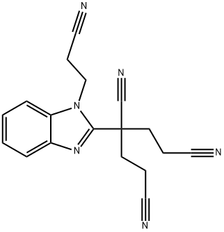 3-[1-(2-cyanoethyl)-1H-benzimidazol-2-yl]-1,3,5-pentanetricarbonitrile Struktur