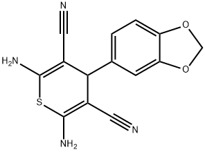 259654-01-8 2,6-diamino-4-(1,3-benzodioxol-5-yl)-4H-thiopyran-3,5-dicarbonitrile