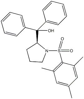 [1-(mesitylsulfonyl)-2-pyrrolidinyl](diphenyl)methanol Struktur