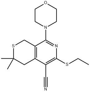 263413-38-3 6-(ethylsulfanyl)-3,3-dimethyl-8-(4-morpholinyl)-3,4-dihydro-1H-thiopyrano[3,4-c]pyridine-5-carbonitrile