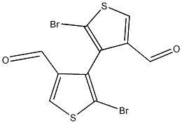 4,4'-diformyl-2,2'-dibromo-3,3'-bithiophene Structure