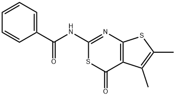 N-(5,6-dimethyl-4-oxo-4H-thieno[2,3-d][1,3]thiazin-2-yl)benzamide Structure