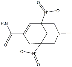 1,5-bisnitro-3-methyl-3-azabicyclo[3.3.1]non-6-ene-7-carboxamide Structure