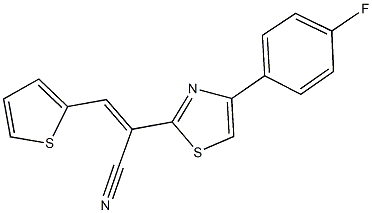 2-[4-(4-fluorophenyl)-1,3-thiazol-2-yl]-3-(2-thienyl)acrylonitrile Struktur