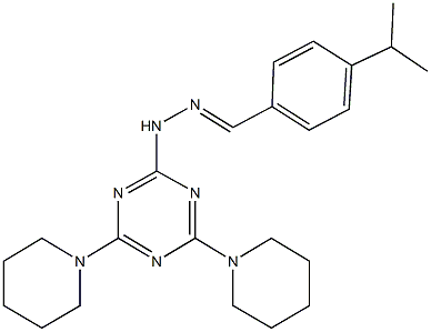 4-isopropylbenzaldehyde [4,6-di(1-piperidinyl)-1,3,5-triazin-2-yl]hydrazone|