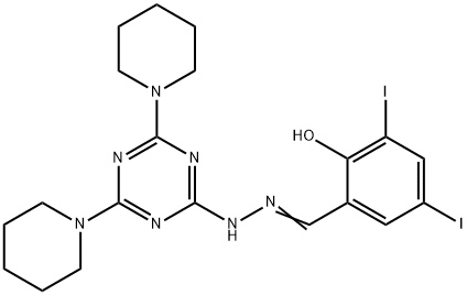 292075-11-7 2-hydroxy-3,5-diiodobenzaldehyde [4,6-di(1-piperidinyl)-1,3,5-triazin-2-yl]hydrazone
