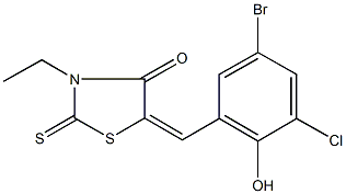 5-(5-bromo-3-chloro-2-hydroxybenzylidene)-3-ethyl-2-thioxo-1,3-thiazolidin-4-one