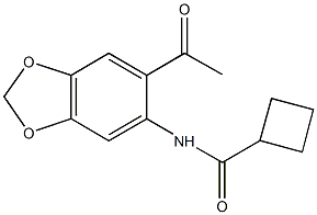 N-(6-acetyl-1,3-benzodioxol-5-yl)cyclobutanecarboxamide Structure