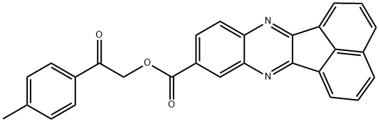 2-(4-methylphenyl)-2-oxoethyl acenaphtho[1,2-b]quinoxaline-9-carboxylate Struktur