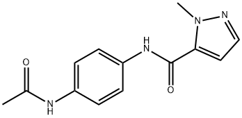 N-[4-(acetylamino)phenyl]-1-methyl-1H-pyrazole-5-carboxamide Struktur