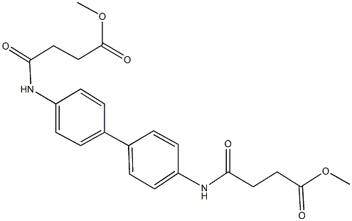 methyl 4-({4'-[(4-methoxy-4-oxobutanoyl)amino][1,1'-biphenyl]-4-yl}amino)-4-oxobutanoate Structure
