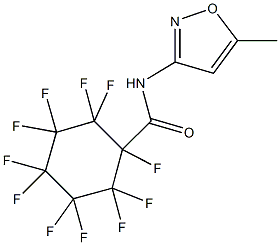 1,2,2,3,3,4,4,5,5,6,6-undecafluoro-N-(5-methyl-3-isoxazolyl)cyclohexanecarboxamide Struktur