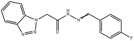 2-(1H-1,2,3-benzotriazol-1-yl)-N'-(4-fluorobenzylidene)acetohydrazide Struktur