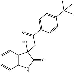 3-[2-(4-tert-butylphenyl)-2-oxoethyl]-3-hydroxy-1,3-dihydro-2H-indol-2-one,294651-83-5,结构式