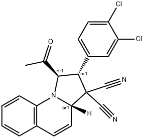1-acetyl-2-(3,4-dichlorophenyl)-1,2-dihydropyrrolo[1,2-a]quinoline-3,3(3aH)-dicarbonitrile|