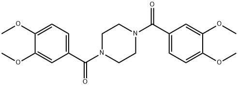 1,4-bis(3,4-dimethoxybenzoyl)piperazine Structure