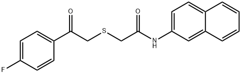 2-{[2-(4-fluorophenyl)-2-oxoethyl]sulfanyl}-N-(2-naphthyl)acetamide,295362-07-1,结构式