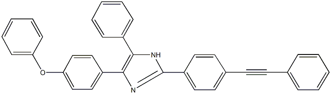 phenyl 4-{5-phenyl-2-[4-(phenylethynyl)phenyl]-1H-imidazol-4-yl}phenyl ether Struktur