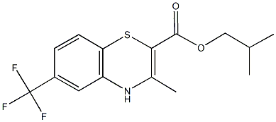 isobutyl 3-methyl-6-(trifluoromethyl)-4H-1,4-benzothiazine-2-carboxylate Struktur