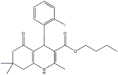 296263-60-0 butyl 4-(2-iodophenyl)-2,7,7-trimethyl-5-oxo-1,4,5,6,7,8-hexahydroquinoline-3-carboxylate