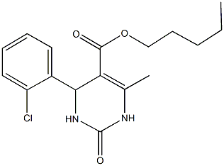 pentyl 4-(2-chlorophenyl)-6-methyl-2-oxo-1,2,3,4-tetrahydro-5-pyrimidinecarboxylate|