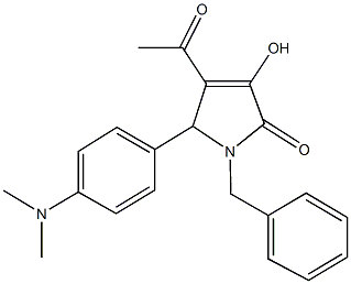 4-acetyl-1-benzyl-5-[4-(dimethylamino)phenyl]-3-hydroxy-1,5-dihydro-2H-pyrrol-2-one Structure
