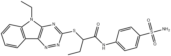 N-[4-(aminosulfonyl)phenyl]-2-[(5-ethyl-5H-[1,2,4]triazino[5,6-b]indol-3-yl)sulfanyl]butanamide|