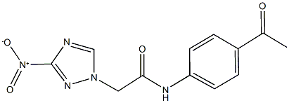 N-(4-acetylphenyl)-2-{3-nitro-1H-1,2,4-triazol-1-yl}acetamide Structure
