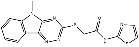 2-[(5-methyl-5H-[1,2,4]triazino[5,6-b]indol-3-yl)sulfanyl]-N-(1,3-thiazol-2-yl)acetamide,296897-72-8,结构式