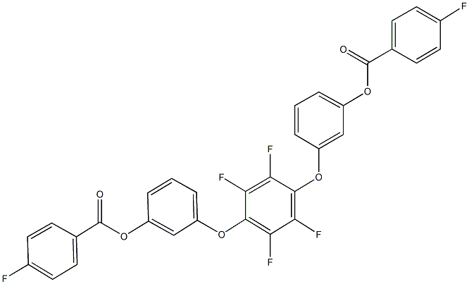 3-(2,3,5,6-tetrafluoro-4-{3-[(4-fluorobenzoyl)oxy]phenoxy}phenoxy)phenyl 4-fluorobenzoate Struktur
