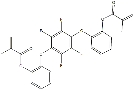 2-{2,3,5,6-tetrafluoro-4-[2-(methacryloyloxy)phenoxy]phenoxy}phenyl 2-methylacrylate Struktur