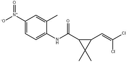 3-(2,2-dichlorovinyl)-N-{4-nitro-2-methylphenyl}-2,2-dimethylcyclopropanecarboxamide Structure