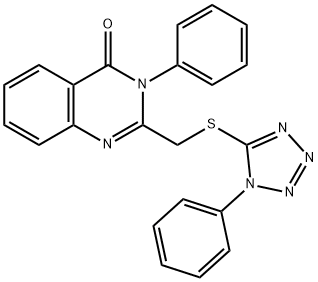 3-phenyl-2-{[(1-phenyl-1H-tetraazol-5-yl)sulfanyl]methyl}-4(3H)-quinazolinone Structure