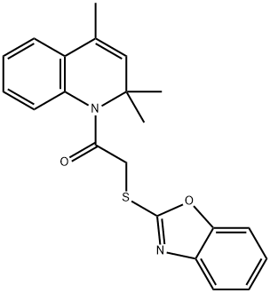 298204-19-0 1-[(1,3-benzoxazol-2-ylsulfanyl)acetyl]-2,2,4-trimethyl-1,2-dihydroquinoline