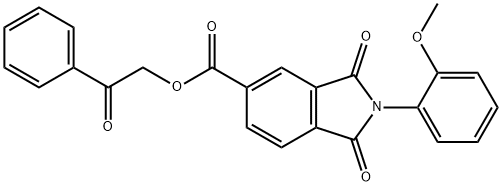 2-oxo-2-phenylethyl 2-(2-methoxyphenyl)-1,3-dioxoisoindoline-5-carboxylate,298212-80-3,结构式