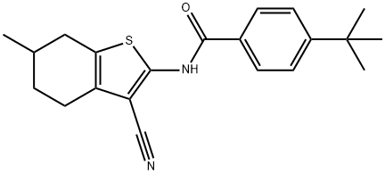 4-tert-butyl-N-(3-cyano-6-methyl-4,5,6,7-tetrahydro-1-benzothien-2-yl)benzamide Structure