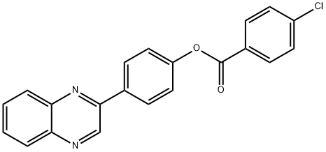 4-(2-quinoxalinyl)phenyl 4-chlorobenzoate 化学構造式